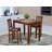 3 Piece Kitchen Counter Height Dining Table Set Contains a Rectangle Dining Room Table and 2 Faux Leather Chairs, Mahogany