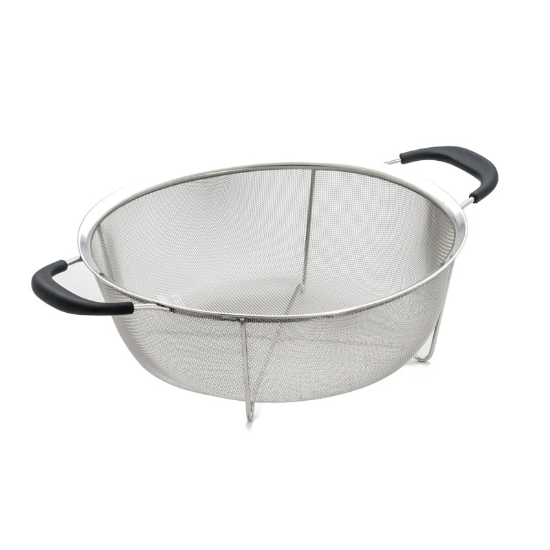 Stainless Steel Mesh Colander with Santopreme Handles, 6.5-Inch
