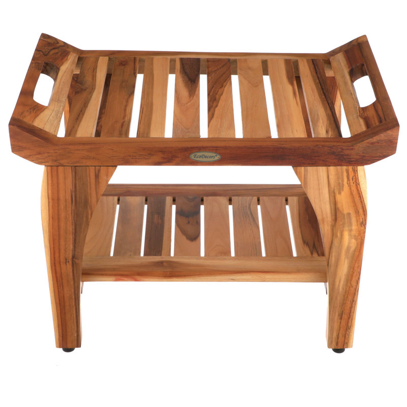 Tranquility by EcoDecors, Teak Shower Bench, Teak Bench Shower, Teak Shower Bench for Inside Shower, Teakwood Shower Bench