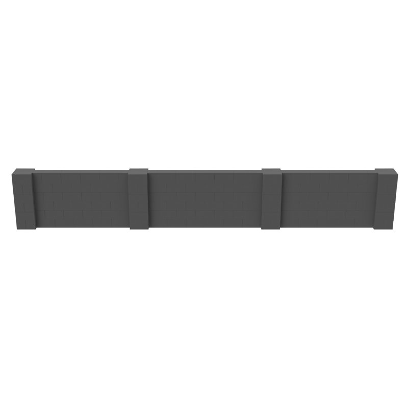Ensemble mural pour poney Everblock, Gris foncé, H 36 po x l 240 po x P 12 po