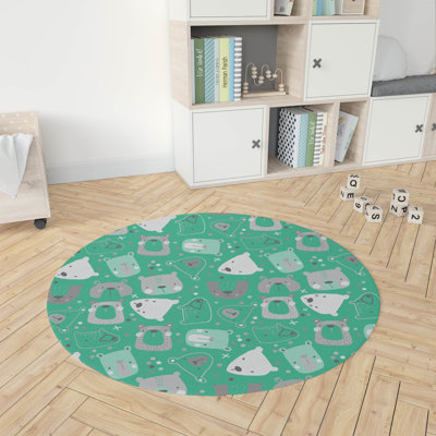 Bear Face Kids Play Mat