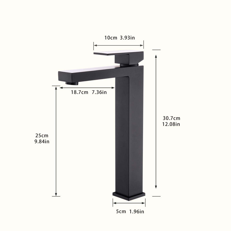 Single-Hole Single-handle Bathroom Faucet, Matte Black