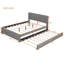 Lits en lin gris peu encombrants avec lit gigogne extensible et style moderne