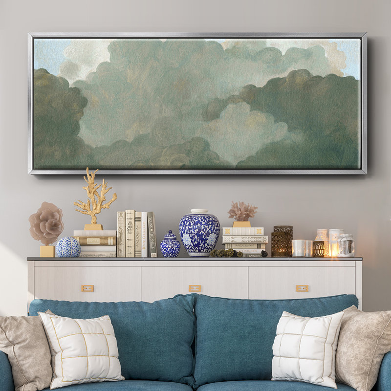 Automne orage I, toile encadrée de qualité supérieure - prête à être accrochée, H 12 po x l 30 po x P 1,5 po