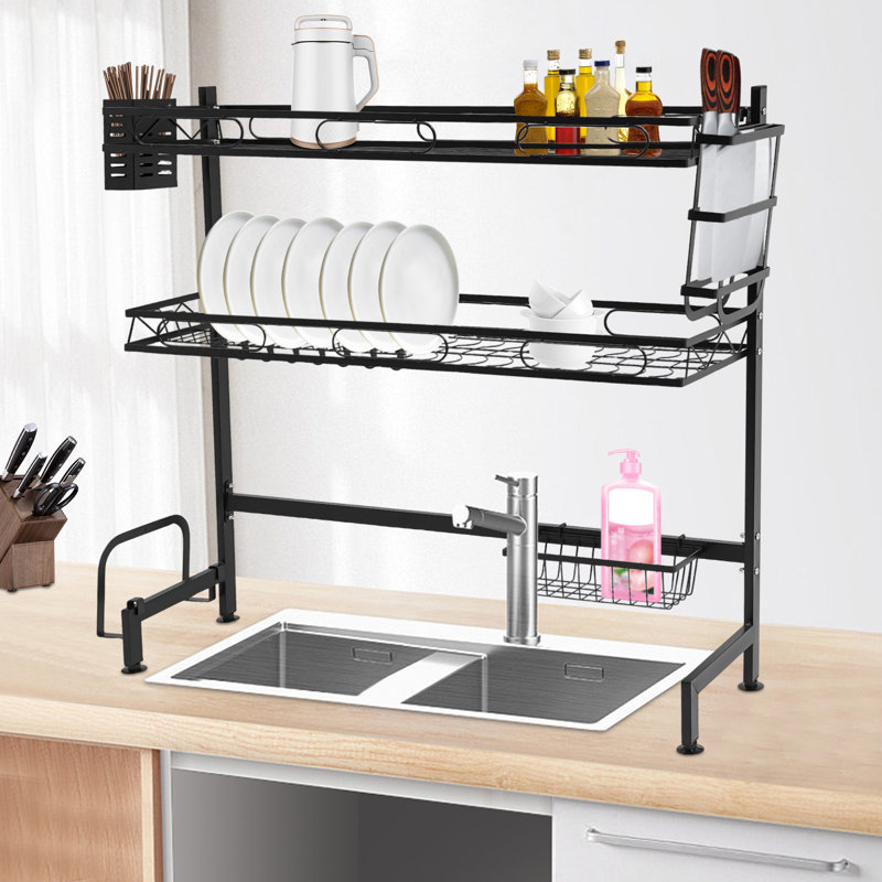 Steel Over The Sink Dish Rack, 32.28" H x 33.46" W x 11.02" D