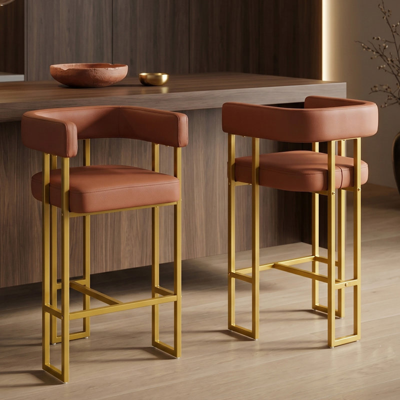 Ensemble de 2 tabourets de bar à hauteur de comptoir Modern