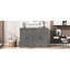 Grand lit avec grands tiroirs et ports, gris brossé. Conception pliable pour un rangement pratique et spacieux. Améliorez l'ambiance de votre chambre à coucher-51651605-51651624
