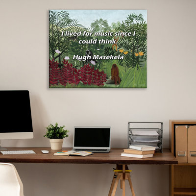 Artsy Quote "I lived for music since I could think." By Hugh Masekela Gallery Wrapped Canvas