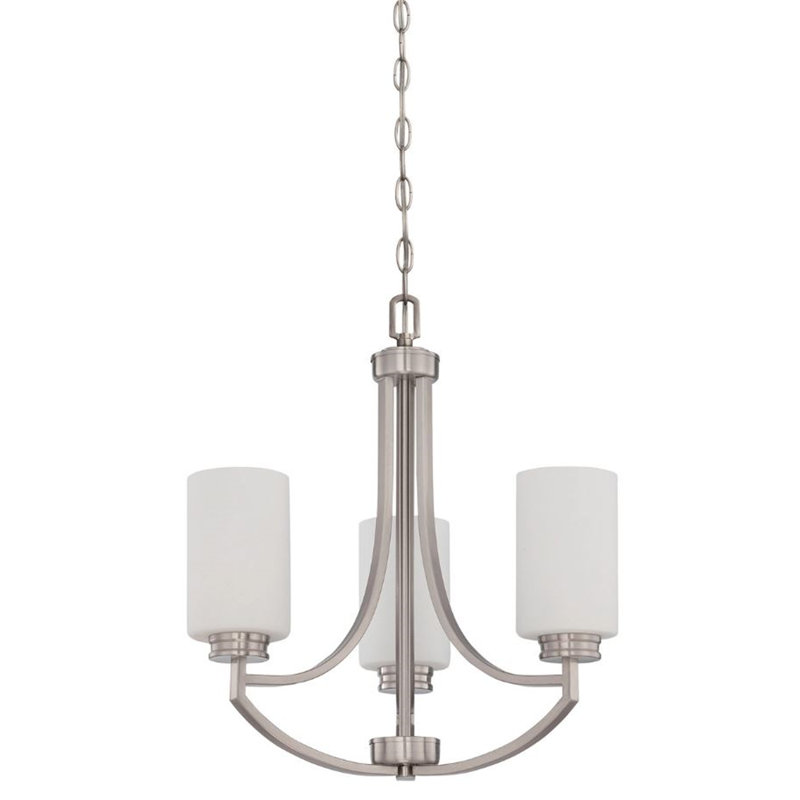 Habibatou 3 - Light Iron Dimmable Chandelier, Satin Nickel
