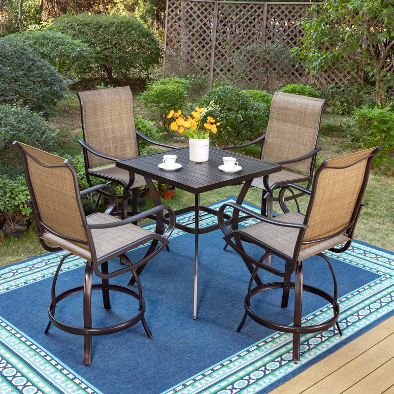 Alyne 4 - Person Patio Dining Set with Square Table