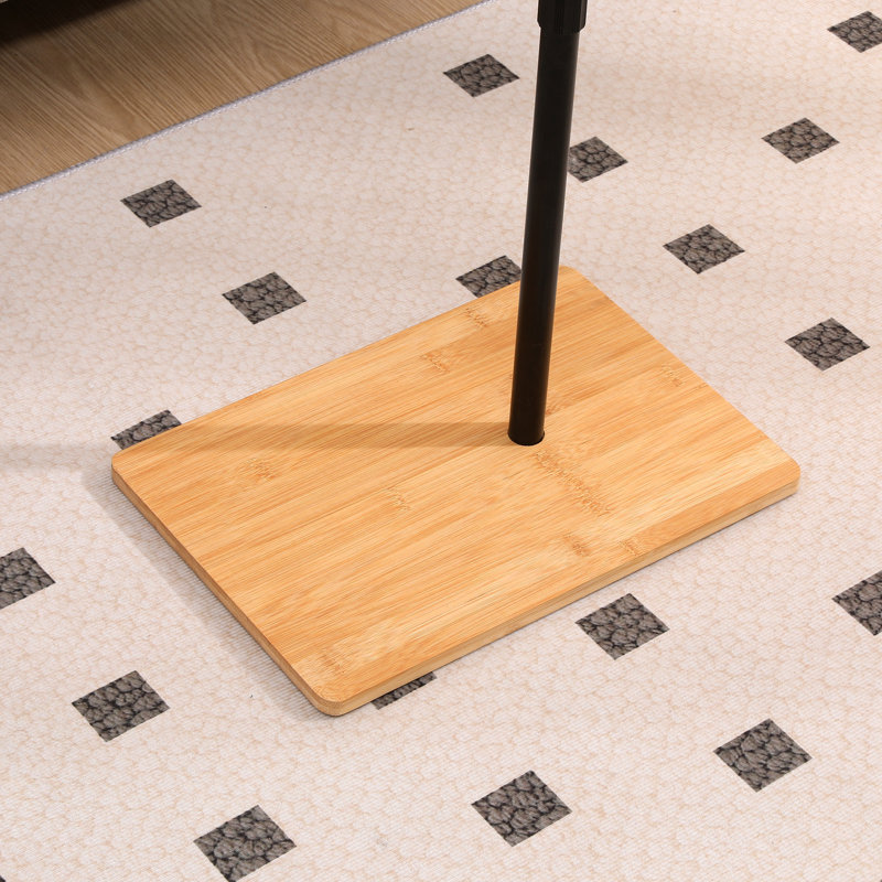 Height Adjustable C-Shaped End Table With Slots 2 Tier Sofa Side Table(Rectangle + Rectangle)
