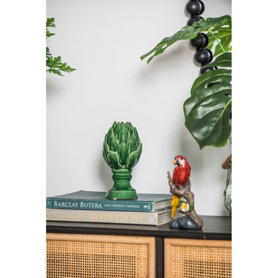 4 x 4 x 7,5 po, accent artichaut en pleine fleur, vert