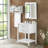 Harrison 24"W Modern Shaker Soft Close Doors Vanity Cabinet With Drawers And Open Storage Shelf