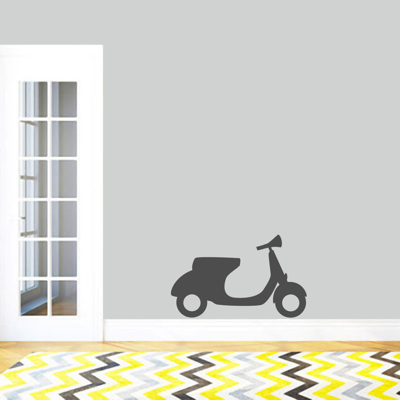 Décalcomanie murale scooter du moteur Monico, Gris foncé