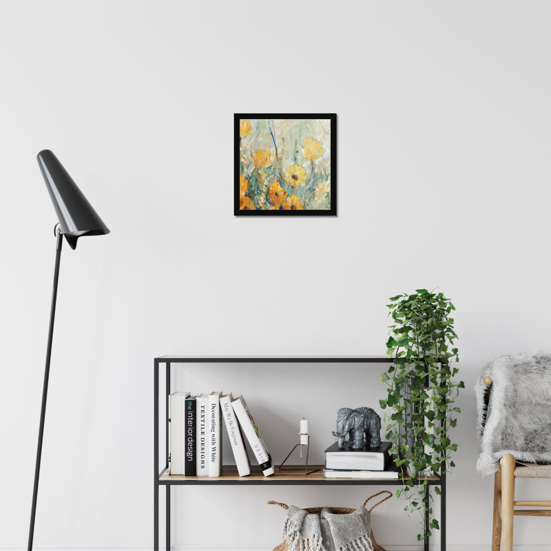 Floral Expression I by Timothy O' Toole - Painting, Black Framed Paper Print, 34cm H x 34cm W