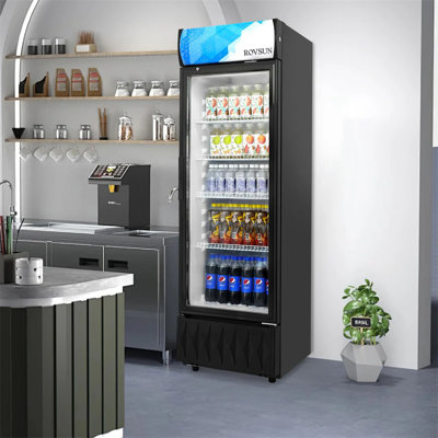 21" 8.1 Cu.Ft. 240W 115V Black Beverage Refrigerator