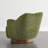 Modern Upholstered Swivel Barrel Chair With Solid Wood Base-1349720236