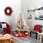Sapin de Noël artificiel floqué avec lumières claires-1517760277