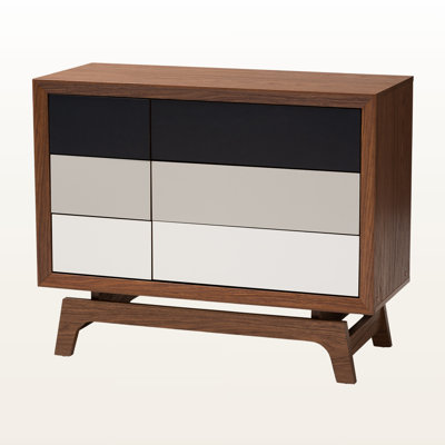 Multicolor Finished Wood 6-Drawer Chest by Oceane
