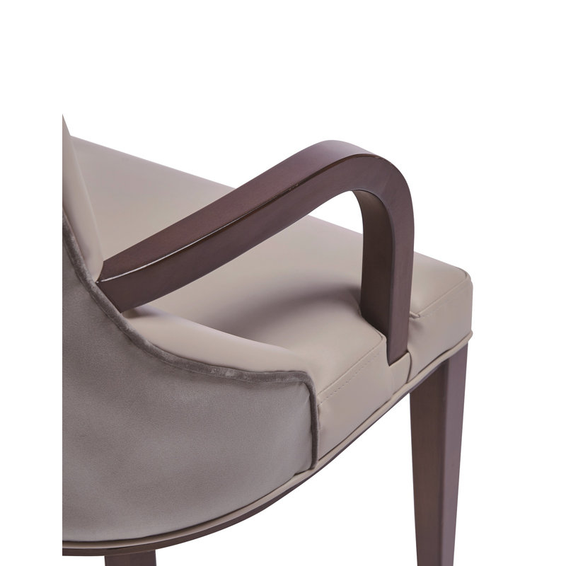 Chaise de salle à manger Shubert, Gris clair, Ensemble de 1
