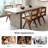 Upoak Series 70.9" Farmhouse Rectangle Wood Dining Table Gray Seats 4-6 People