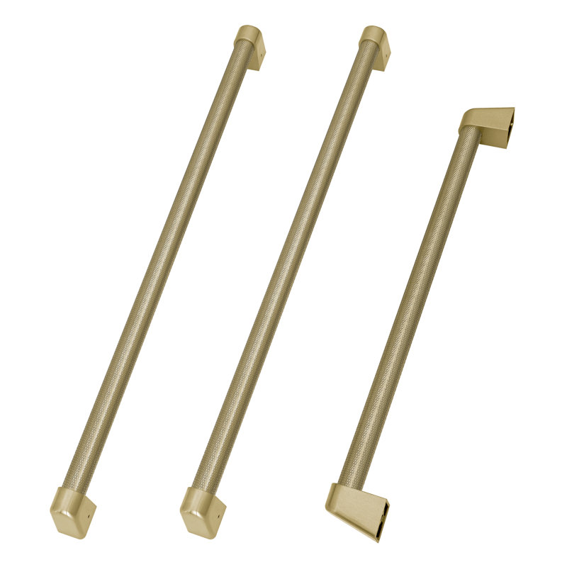 ZLINE Autograph Edition 36 in. Built-In Refrigerator Helix Handles (Set of 3) in Champagne Bronze, Champagne Bronze
