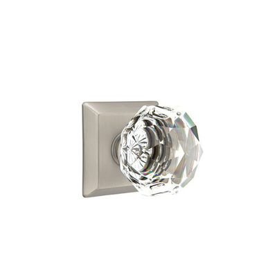 Privacy (Bed & Bath) Diamond Crystal Knob with Quincy Rose