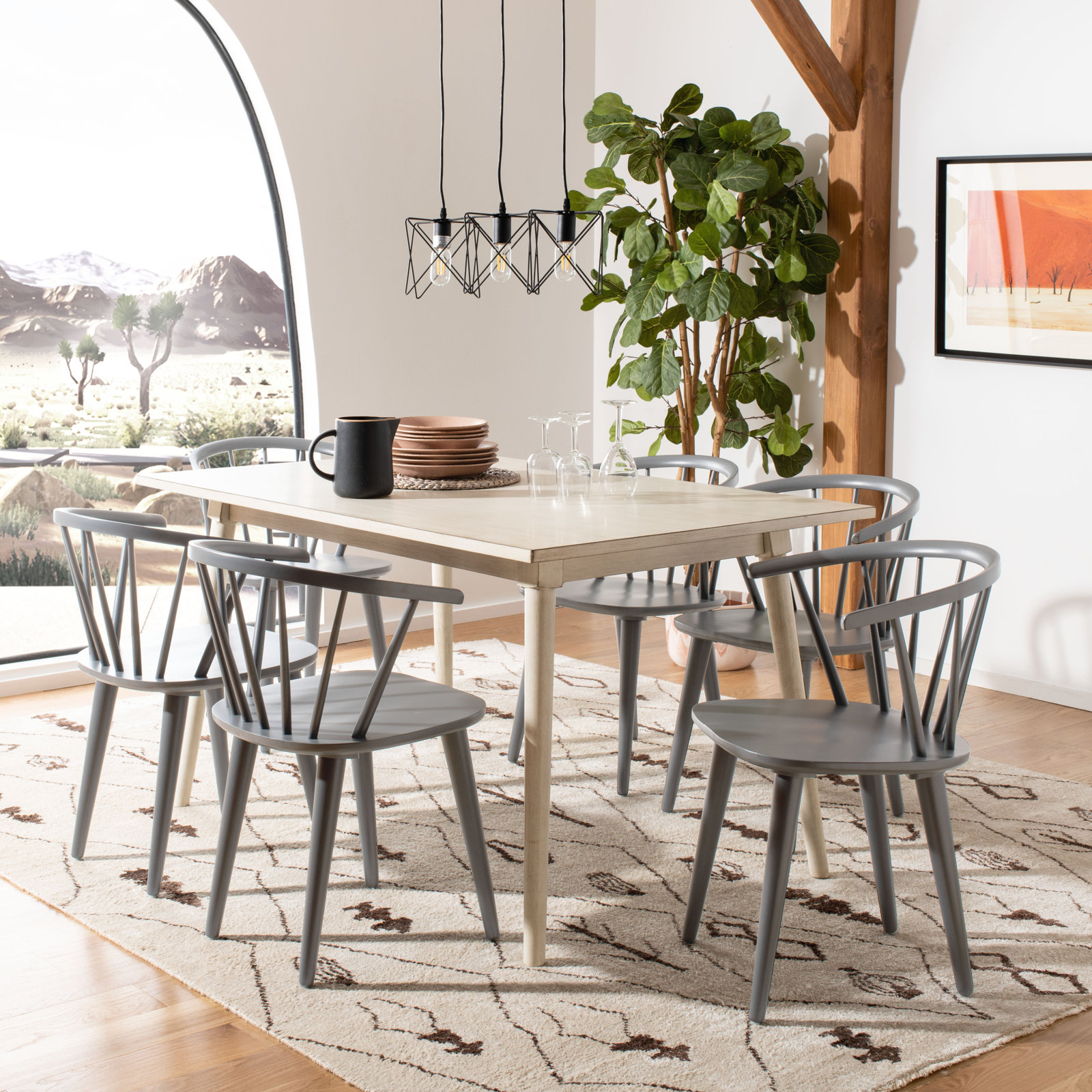 Sheffield Dining Chair, 6 Chairs, Black / Black