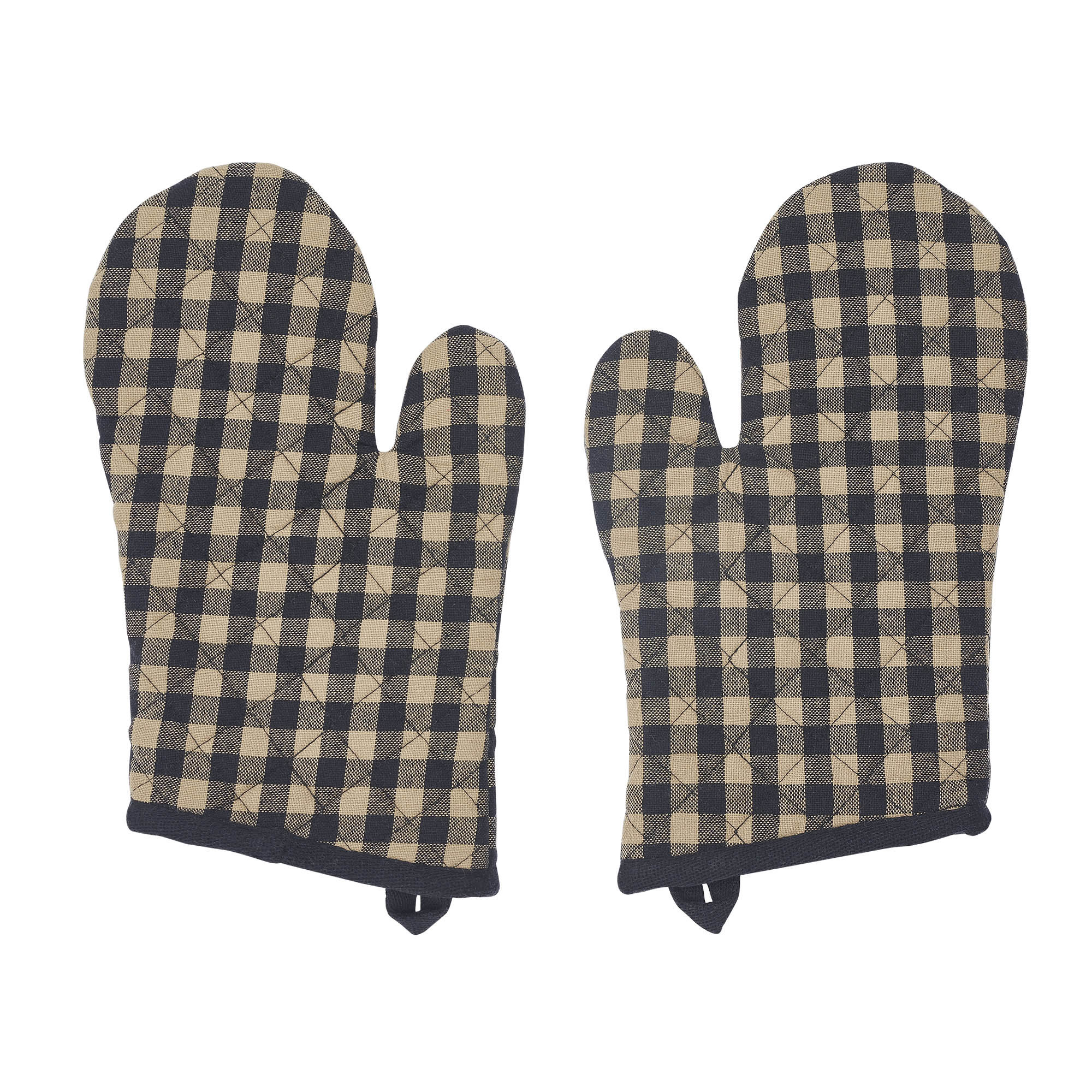 VHC Brands Plaid 100% Cotton Oven Mitt Set | Wayfair