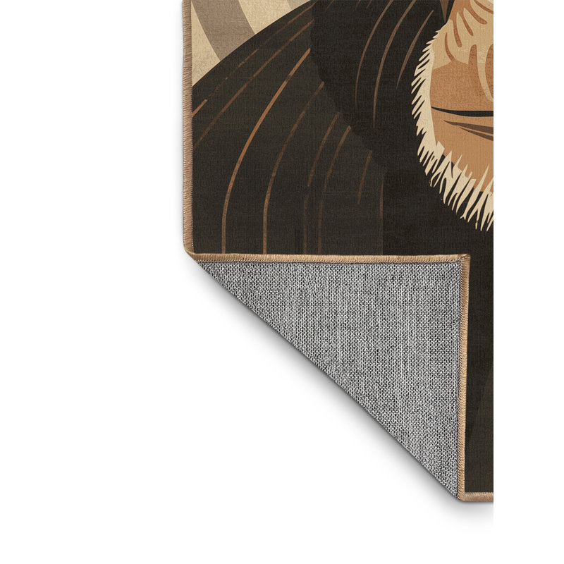 Tapis lavande lavable à la machine Pantelia, 7 x 9