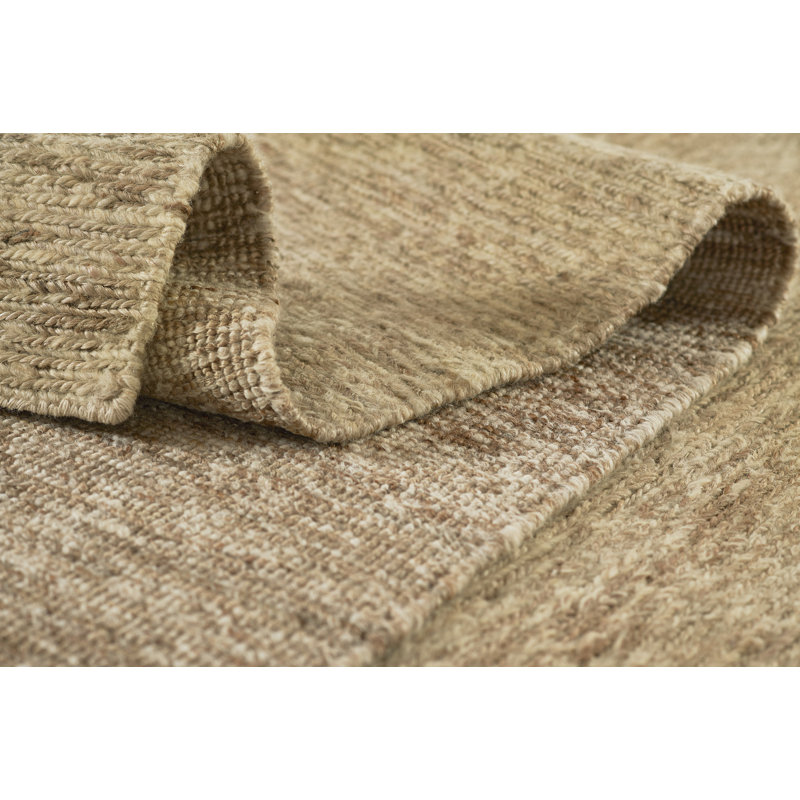 Pure Salt By Momeni Torquay Soumak Machine Weave Jute And Wool Natural Area Rug 6' X 6' Round, Runner 2'6" x 8', Brown