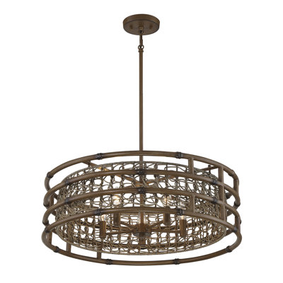Luminaire suspendu tambour unique à 5 lumières Blevins
