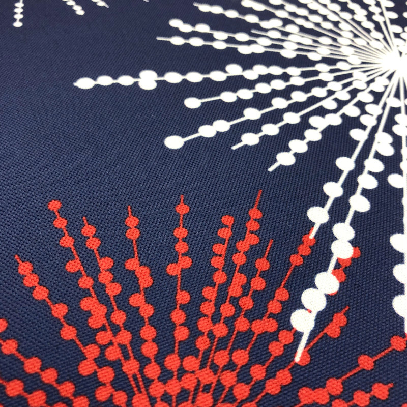 Peaslee Celebration Fireworks Easy-Care Fabric Tablecloth (70" Round), Blue