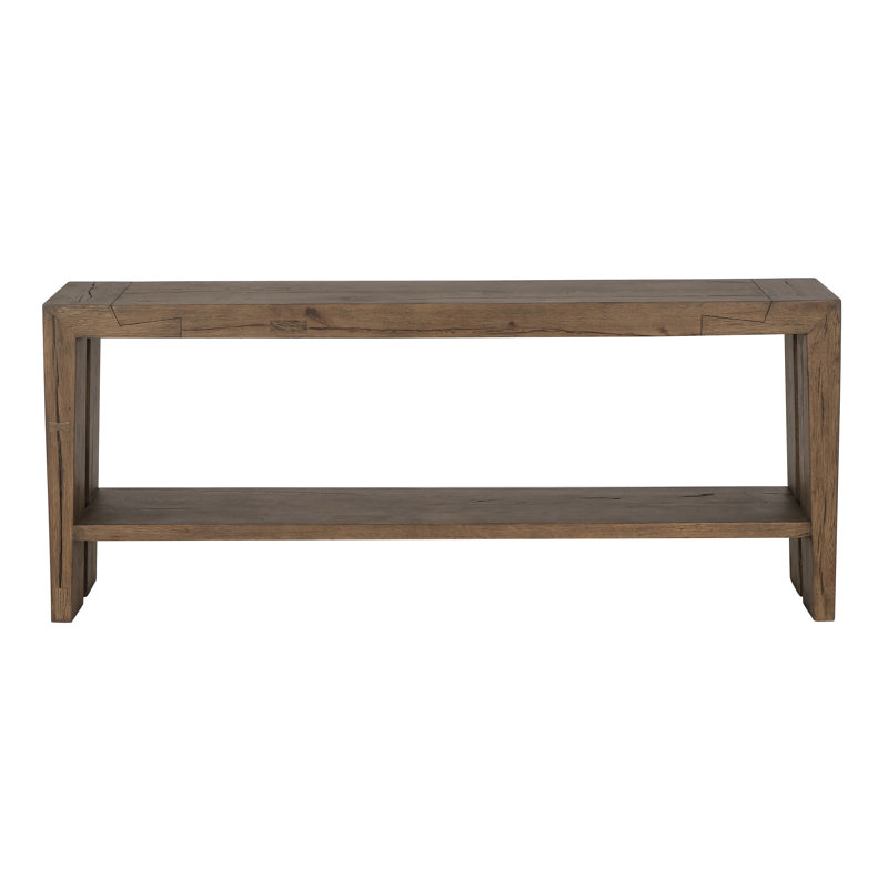 Console en bois massif 72 po, Brun