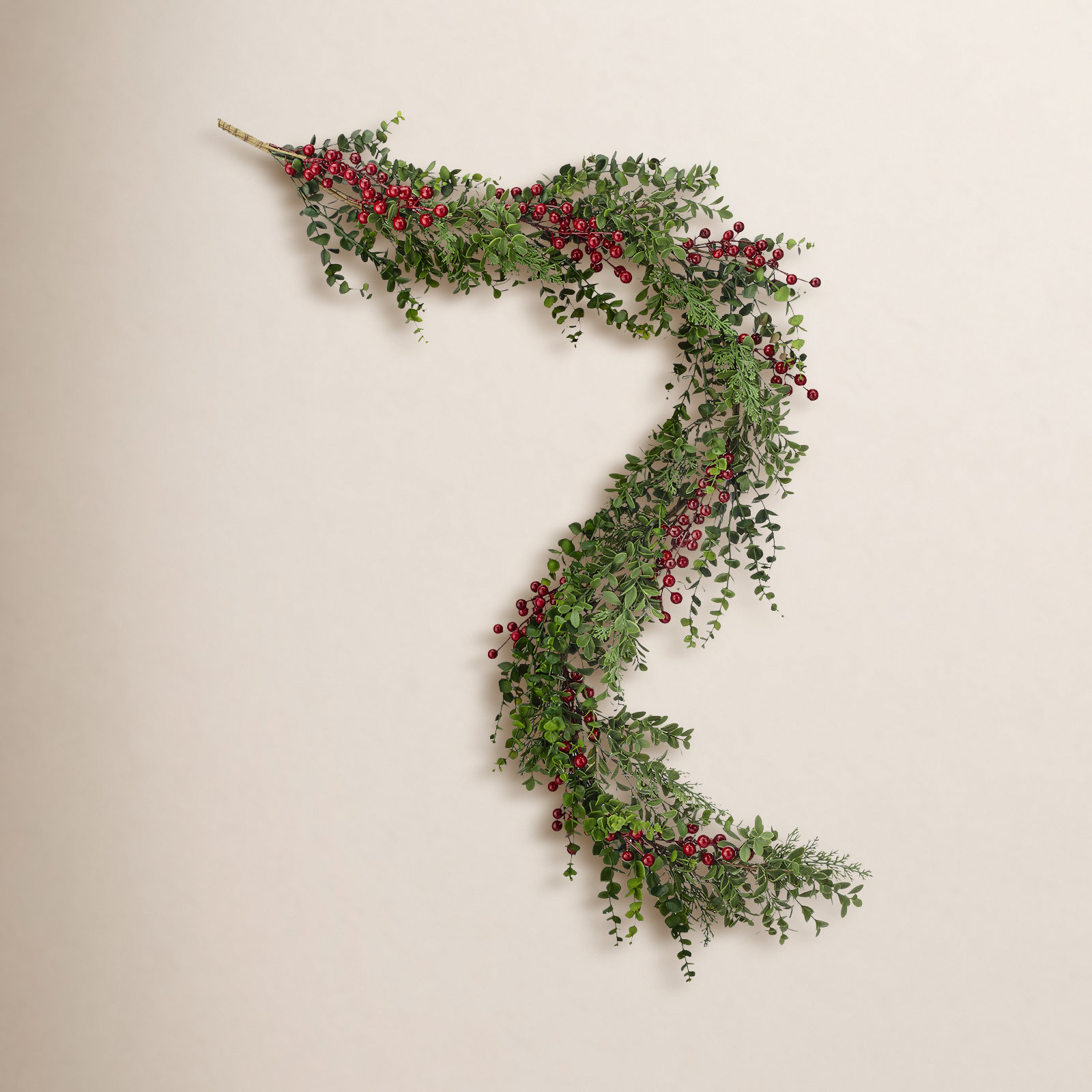 60" Eucalyptus Pine and Berry Garland