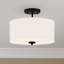 Plafonnier noir mat 2 lumières Ralston-1553230012