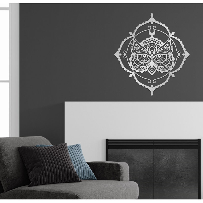 Décoration murale hibou avec couronne de lune pour salon, nouvelle maison et bureau, cadeau de pendaison de crémaillère