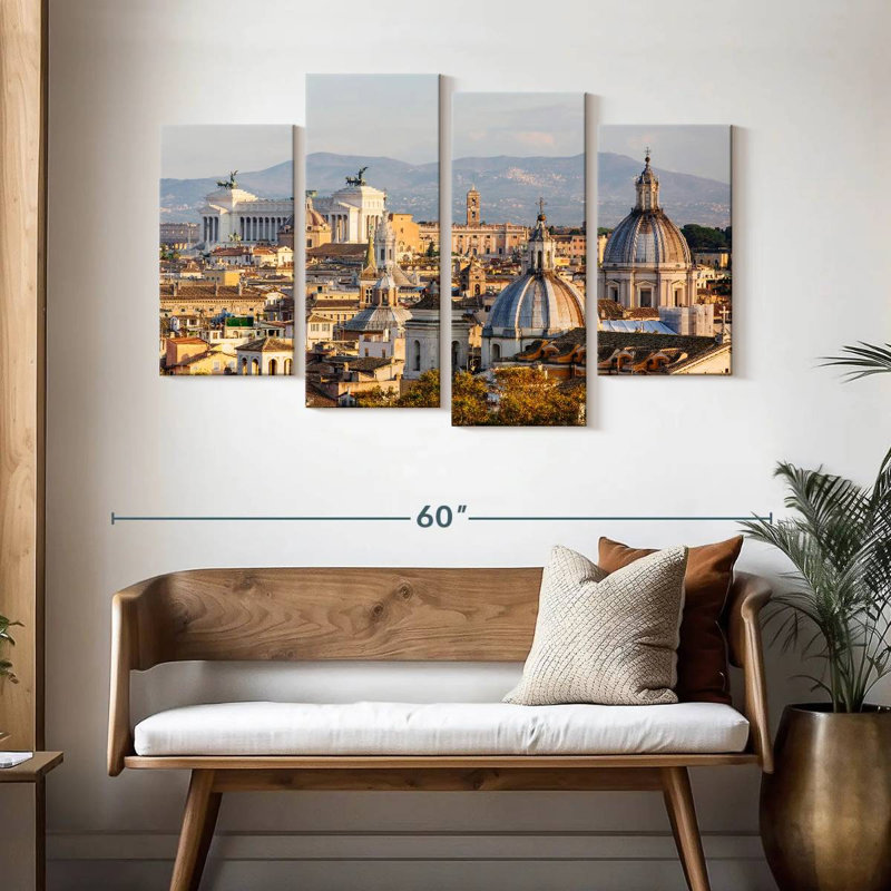 Rome sunset skyline Sireci, H 32 po x l 52 po