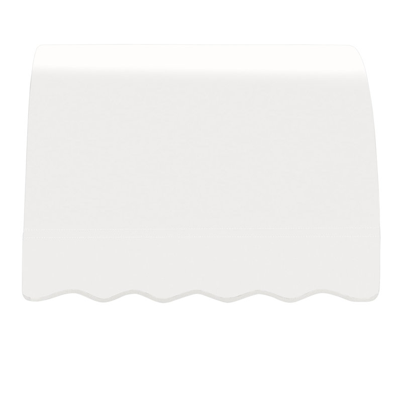Awntech Savannah Acrylic Fabric Fixed Awning, White, 44" H x 52.5" W x 36" D