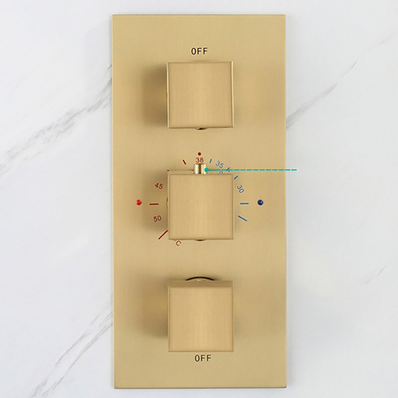 Wall-Mounted Full Shower System with Square Rain Head, Jets, and Multi-Function Hand Spray