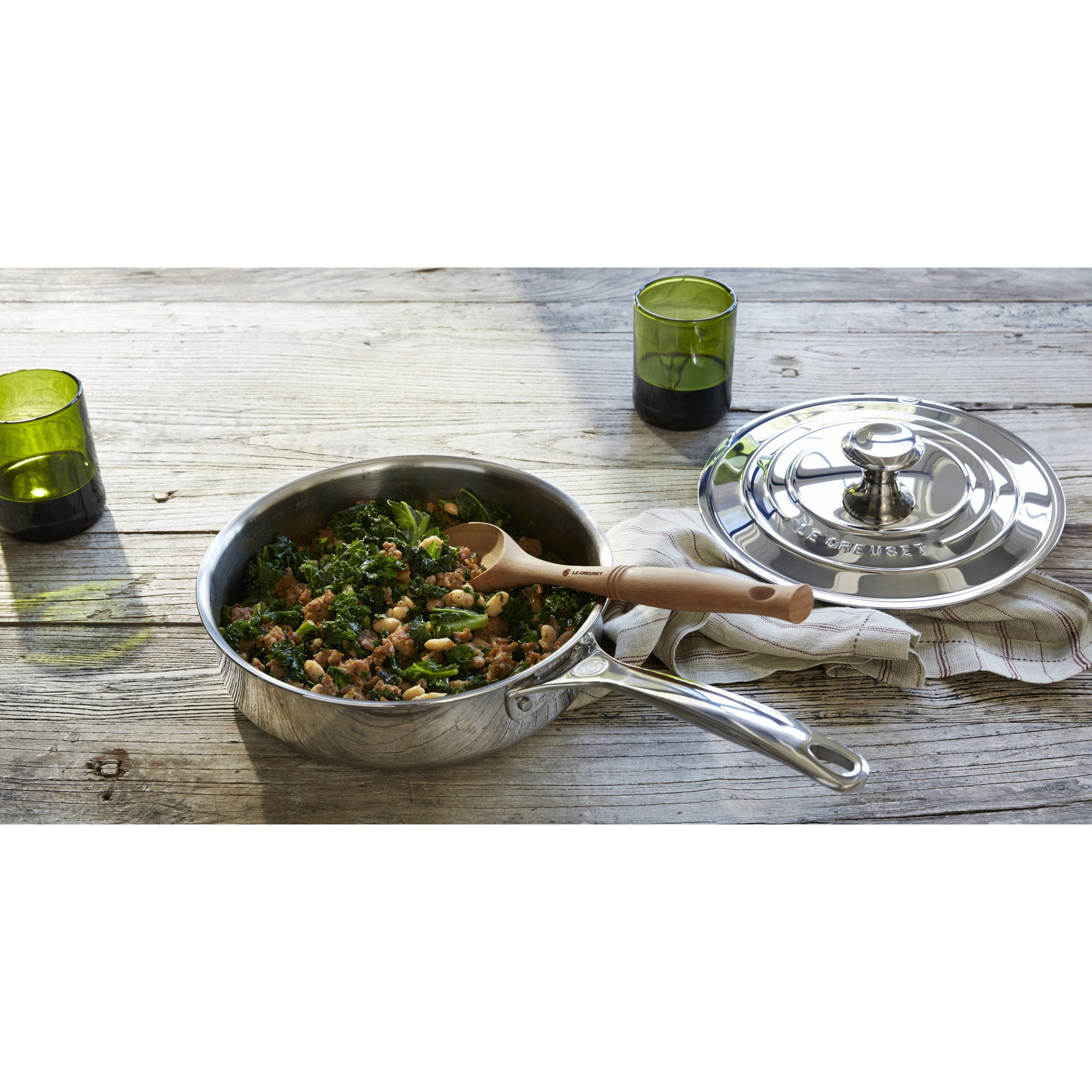 Stainless Steel Sauté Pan with Lid, 3 qt.