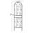 Rason 87'' H x 20'' W Metal Arched Trellis Side Panel
