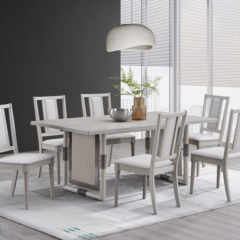 Ensemble de salle à manger 7 pièces Marta avec une construction durable et un design élégant pour les intérieurs modernes