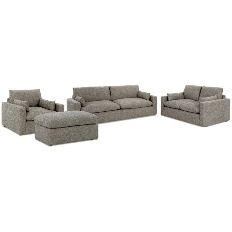 Canapé dramatique, causeuse, fauteuil surdimensionné et repose-pieds