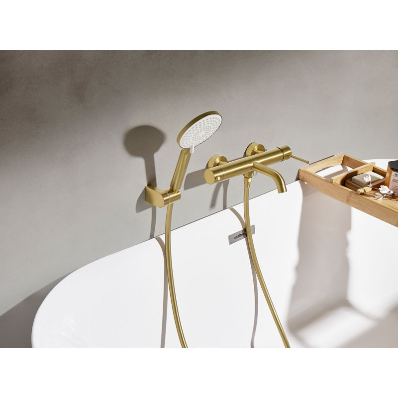 Wall Mounted Bath Shower Mixer Tap MELIQUINA, Gold