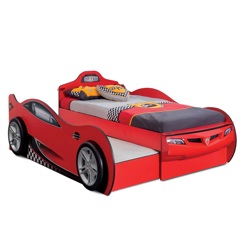Airam Kids Twin Guestbed with Trundle, Red