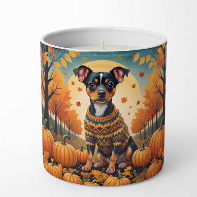 Bougie parfumée Pumpkin Spice avec support en céramique
