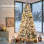 Arbre de Noël artificiel pré-éclairé avec pointes superposées et branches ignifuges