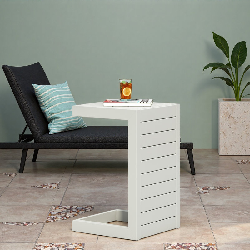 Table en forme de C, Blanc