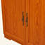Armoire de rangement autoportante de 70,86 po (180 cm) de hauteur, armoire à vin 5 niveaux avec portes en verre trempé, dossier en miroir, tablettes réglables pour la cuisine du salon, vitrine moderne en bois-506969167